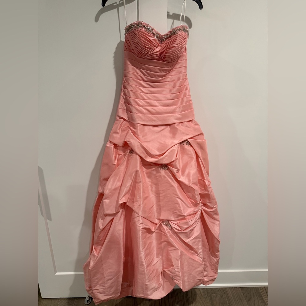 Chic Strapless Pink Prom Dress